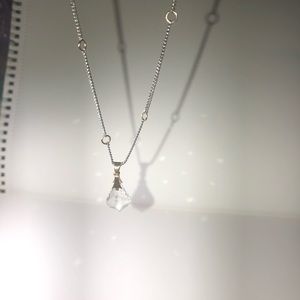 Faux crystal chain choker